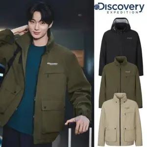 디스커버리 [25FW] DMWJ27054 하이넥 블루종 사파리 워크 자켓 후드 내장형 바람막이 재킷 389437