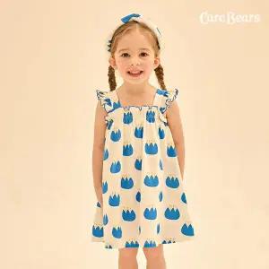 [보리보리/케어베어]블루블루 러블리 프릴 원피스