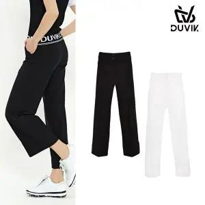 [듀빅] 여성 뒷밴딩 플레어 와이드 9부 팬츠 DD1WPT301