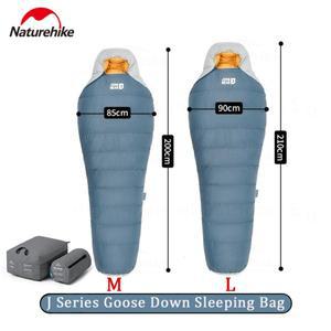네이처하이크 J 시리즈 구스다운 침낭 겨울 850FP 초경량 방수 머미형 휴대용 캠핑