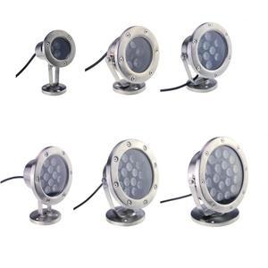 화이트 IP68 LED 수중 수족관 수영장 물고기  RGB 스포트 야외 램프 AC/DC12V 6W/12W/18W/24W/30W/36W