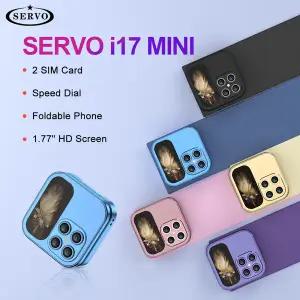 SERVO I17 미니 접이식 소형 휴대폰 1.77 인치 스크린 매직 보이스 2G 더블 SIM 카드 슬롯 FM 라디오 단추