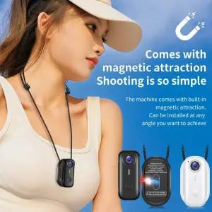 휴대용 자석 스포츠 카메라 1080P HD 썸 액션 포켓 캠 레코더 비디오 브이로그 부착 브래킷
