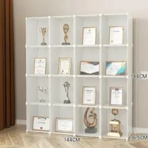 상장 진열장 진열대 흰색 3층 수석 장식장 3열 상패진열장 트로피