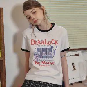 럭키 데이 CROP 링거티 화이트