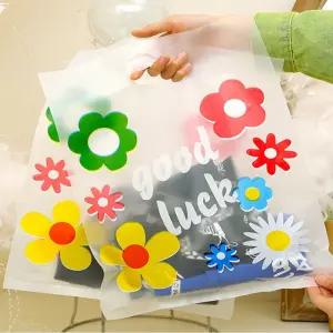 지인 친구 예쁜 선물봉투 플라워 손잡이 봉투 선물봉투 비닐선물봉투