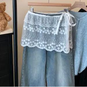 [베스트TOP100] 여성 힙커버 시스루 랩스커트 1P 레이스 레이어드 랩업