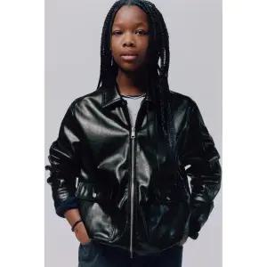 국내배송 ZARA 자라 주니어 키즈 페이크 레더 포켓 재킷 블랙 0562602800 1807777