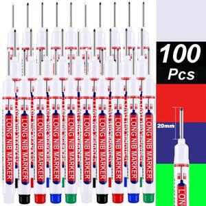4-100개 2cm 방수 롱 헤드 마커 금속용 딥 홀 펜 레드블랙블루그린화이트 목공 도구
