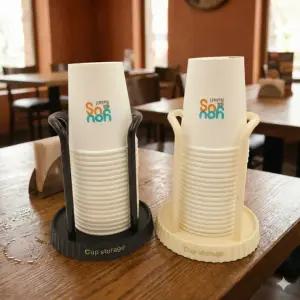 스탠드형 종이컵 홀더 거치대 디스펜서 식당 카페 탕비실 보관함 업소용 개업선물 소품
