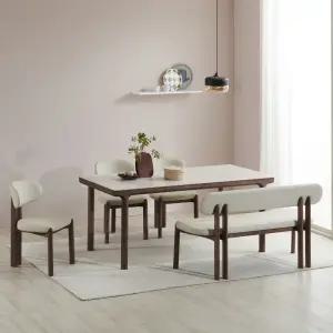 리빙룸가구 오슬로 애쉬원목 4인용 6인용 세라믹 식탁세트 포세린
