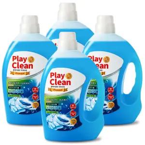 플레이클린 고농축세제 땀냄새 쉰냄새 세탁세제 대용량 고농축 약알칼리 액체 실내건조 얼룩제거 3L 4개