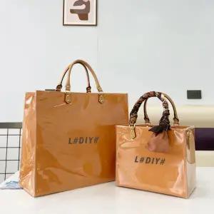 럭셔리 DIY TPU SET 명품 키트 투명커버 쇼핑백 리폼 재료 22x11.5x18 핸들