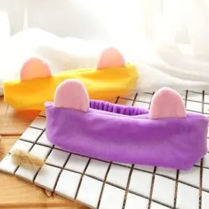 [에스에스_62]세안 샤워 머리 세안머리띠 토끼 퍼플색