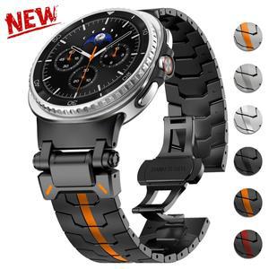 갤럭시 워치 8클래식 46mm 8 40/44mm용 티타늄 색상 스트랩 울트라 2025용 스테인리스 스틸 밴드