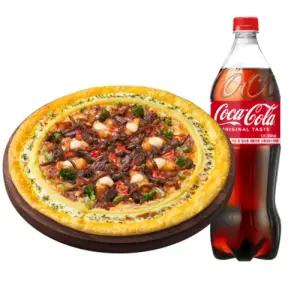 [피자헛] 블랙 BBQ 스테이크 뇨끼 리치골드M + 콜라 1.25L