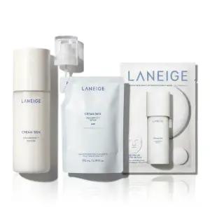 라네즈 크림 스킨 170ml + 리필 170ml + 펌프 + 밀키 하이드레이션 시트 마스크 33g 1개