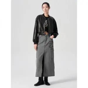 에잇세컨즈 카고 데님 롱스커트 그레이 114227CPB3 421394