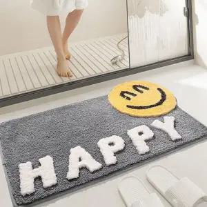 극세사 발 매트 고양이발 스마일 욕실 화장실 발 매트 현관 인테리어 카페트 거실