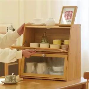 싱크대수납장 우드 홈 카페장 찬장 양념 찬장 장식장