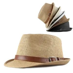 남성모자 페도라 멋쟁이 할아버지 여름모자 포인트모자 밀짚모자 시원한 신사모자