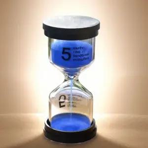 감각적인 블랙 뚜껑 모래 시계 시간관리 탁상 소품 원목모래시계