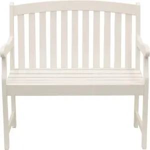 데코 테라피 말리 2인승 야외 벤치 흰색