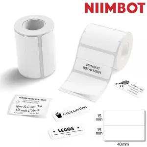 님봇 사각화이트40x15(쌍) 라벨지 (NIIMBOT B1 B21 B31 라벨프린터용)