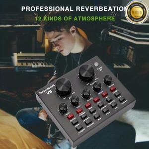 크로스보더 핫 스타일 V8 사운드카드 방송 장비 세트 컴퓨터 전화 트릴 게임 호스트 특수 마이크