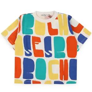 [보보쇼즈] 키즈 컬러 로고 올오버 반팔(멀티) B126AC137 199