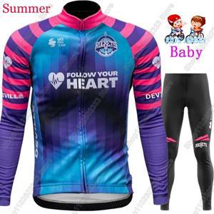어린이 유니벳 티에테마 로켓스 2026 사이클링 저지 세트 남아 긴팔 의류 MTB 자전거 로드 팬츠 비브