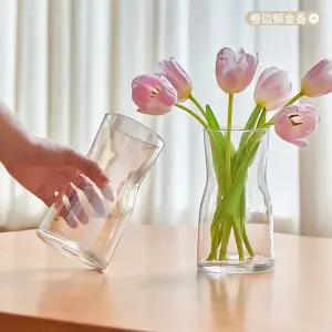 오제토 숏타입 유리화병 꽃병 인테리어 오브제 3컬러
