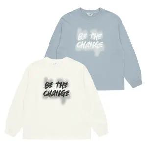 에꼴리에 빈티지 프린팅 싱글라운드티셔츠 26A1406-BL/WH