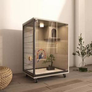 앵무새 놀이터 하우스 새장용품 둥지 용품 원목 버드 옆망 새집 앵무새장 실내 소형