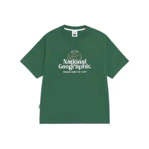 내셔널지오그래픽 NATIONALGEOGRAPHIC N262UTS971 캐스터 빅그래픽 반팔 티셔츠 GREEN HILLS N262UTS971524