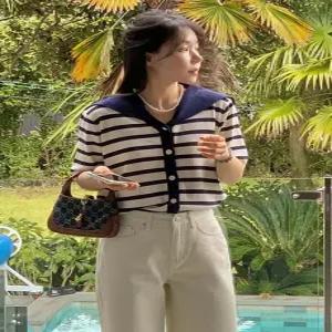 마린 단가라 반팔 가디건 (2 color)