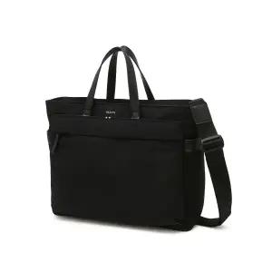 [롯데백화점]헤지스ACC [백화점BEST] HJBA6E320BK_남성 블랙 로고프린트 가죽 토트백