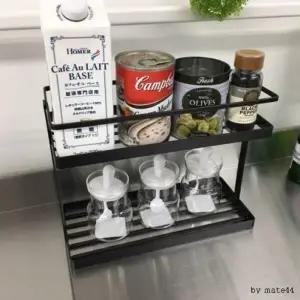 타워형 2단 조미료 양념통 스탠드 선반