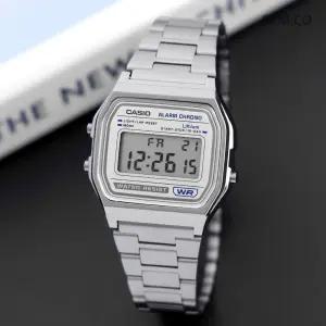 카시오 정품 A158WEA-9 레트로 빈티지 사각 전자 디지털 남녀공용 메탈 시계 c142