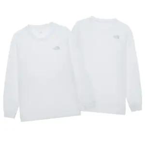 [매장판] 노스페이스 티셔츠 남성 에버리트 베이직 긴팔티 화이트 NT7TS03B