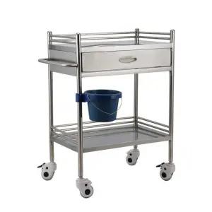 병원 의료용 드레싱 카트 수술 도구 수납 웨건 스테인레스 트롤리 이동식 장비 수납함