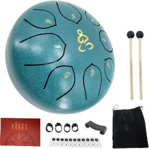 영모닉 스틸 텅 드럼 6인치 8노트 C 메이저 망치와 캐리백이 장착된 외부 타악기를 위한 비 소리