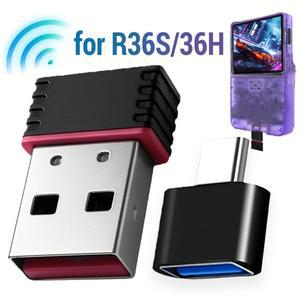 R36S 게임 콘솔용 무선 네트워크 카드 RTL8188FTV USB 와이파이 동글 타입 C OTG 어댑터 1-2세트 (R36/R36H