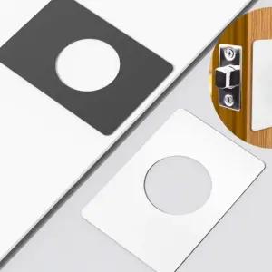 문손잡이 2p 스텐 사각형 문보강판 현관문 방화문 고정판