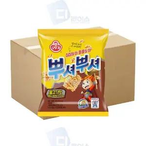 오뚜기 E3P2F2S1 뿌셔뿌셔 불고기맛 24봉 1박스 라면과자 간식