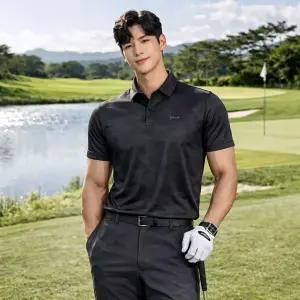 타이틀리스트 골프웨어 TMPMS123J 리프 자카드 남성골프웨어 남자골프웨어 당일발송