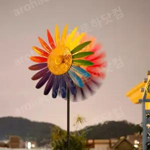 열 정원바람개비 대형 바람개비 풍차 철제 국화 조형물