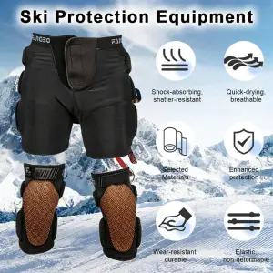 편안하고 통기성 좋은 야외 스키 보호 장비 낙상 방지 바지 무릎 보호대 스 스케이팅 안전