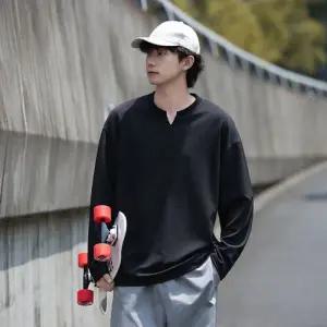 남성 브이넥 데일리룩 맨투맨 긴팔 브이넥티 봄가을 티셔츠 SPO마켓3