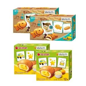 오리온 카스타드 12P(이모지 에디션), 2개 + 참붕어빵 8P(이모지 에디션), 2개